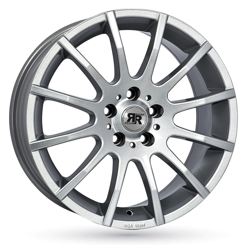 Jante RACER CLASSIC 6x15 pouces, entraxe 100, déport ET38, couleur ARGENT