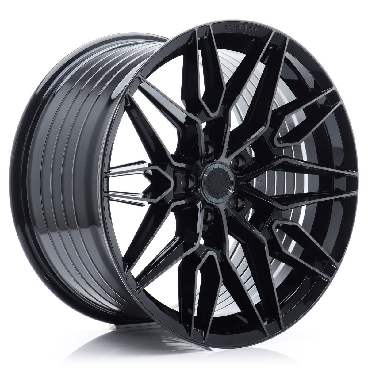 Jante CONCAVER CVR6 8.5x19 pouces, entraxe 112, déport ET45, couleur NOIR FACE POLIE NOIRE