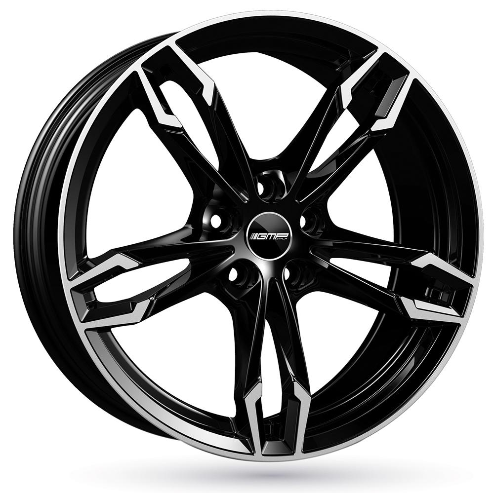 Jante GMP DEA 9.5x20 pouces, entraxe 120, déport ET45, couleur NOIR FACE POLIE