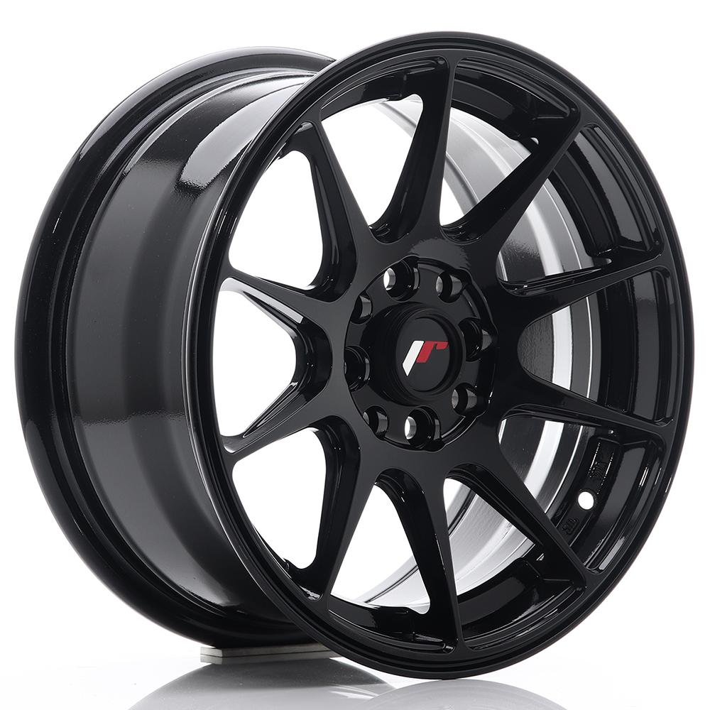 Jante JAPAN RACING JR11 8x17 pouces, entraxe 108, déport ET25, couleur NOIR BRILLANT 
