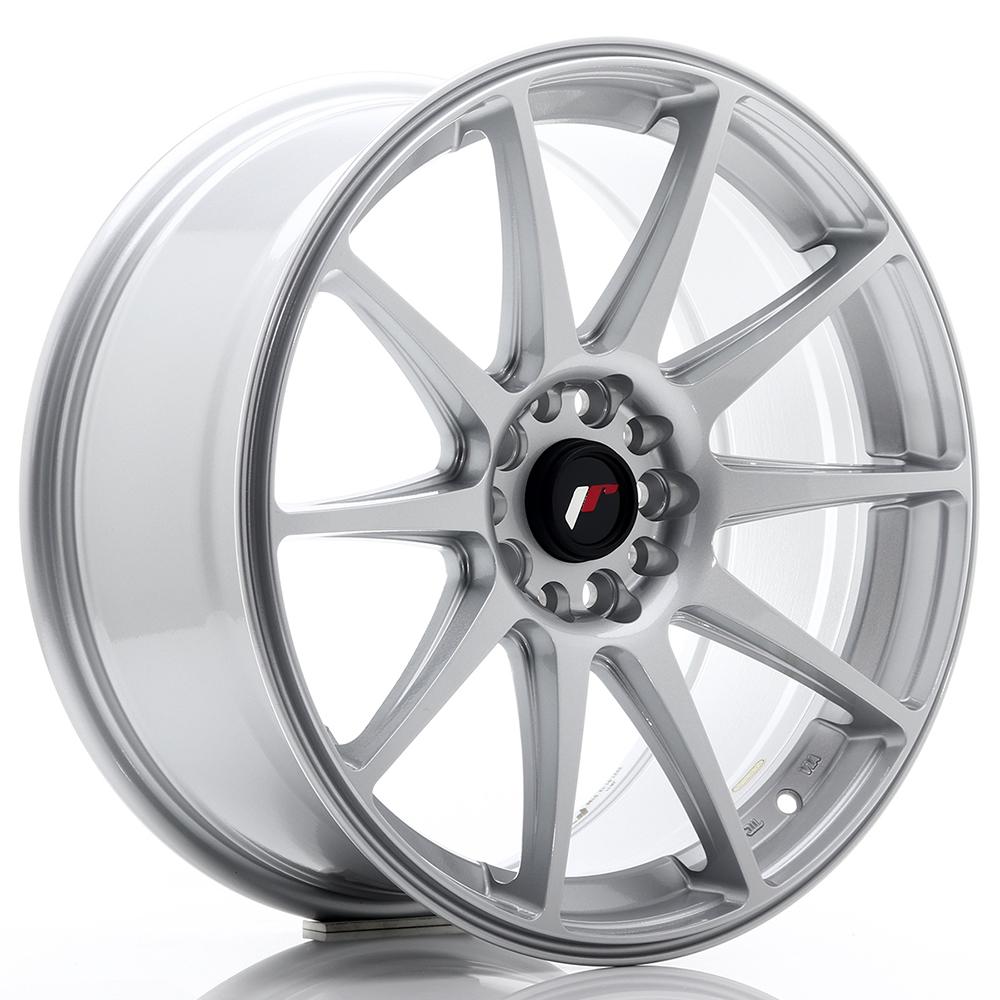 Jante JAPAN RACING JR11 8x18 pouces, entraxe 114, déport ET40, couleur HYPER SILVER