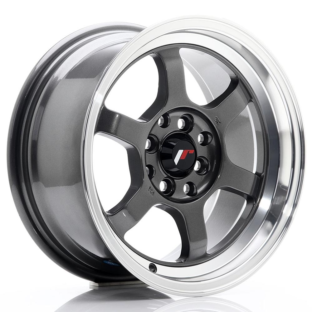 Jante JAPAN RACING JR12 7x15 pouces, entraxe 108, déport ET26, couleur GRIS BORD POLI