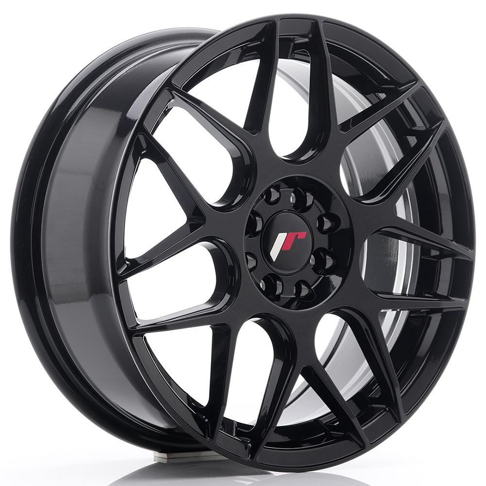 Jante JAPAN RACING JR18 8x17 pouces, entraxe 108, déport ET25, couleur NOIR BRILLANT 