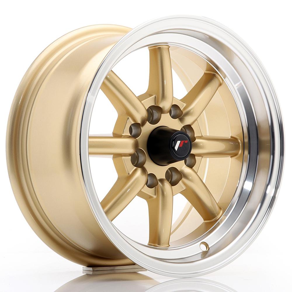 Jante JAPAN RACING JR19 7x14 pouces, entraxe 114, déport ET0, couleur OR BORD POLI