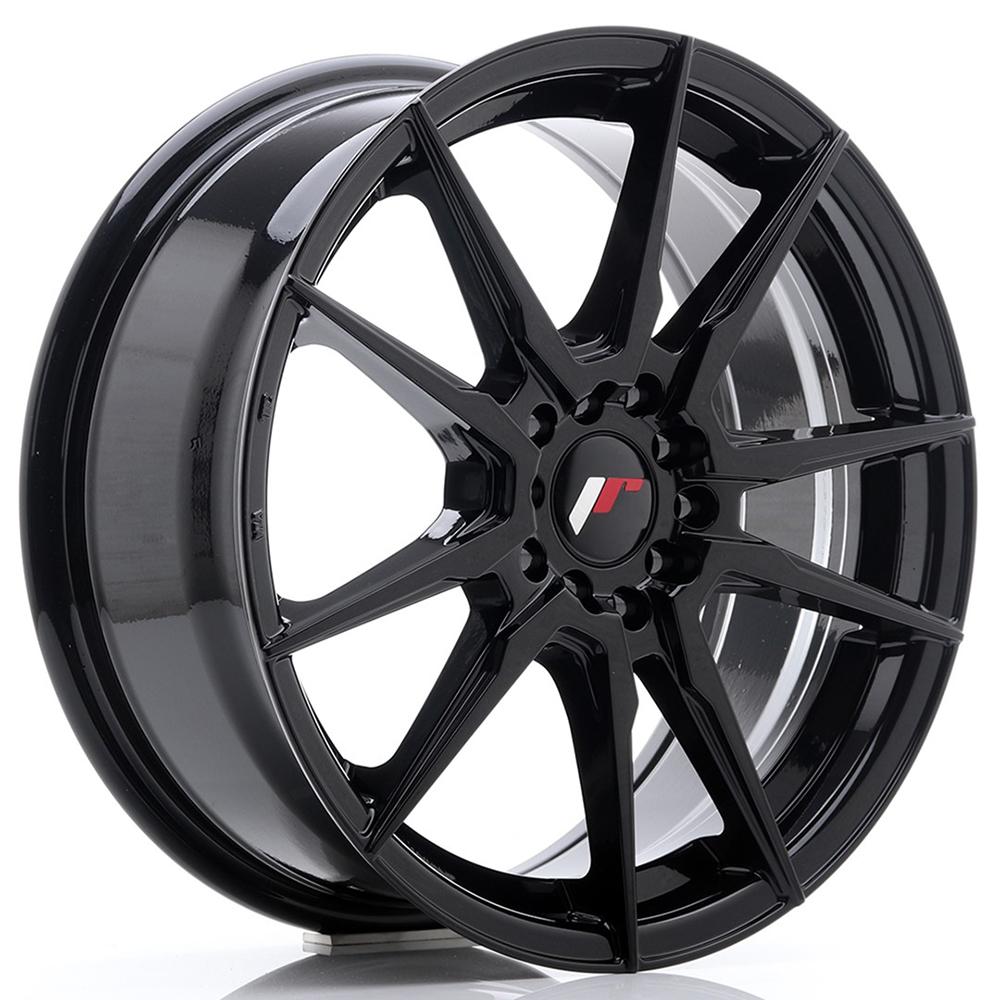Jante JAPAN RACING JR21 8x17 pouces, entraxe 114.3, déport ET35, couleur NOIR BRILLANT 