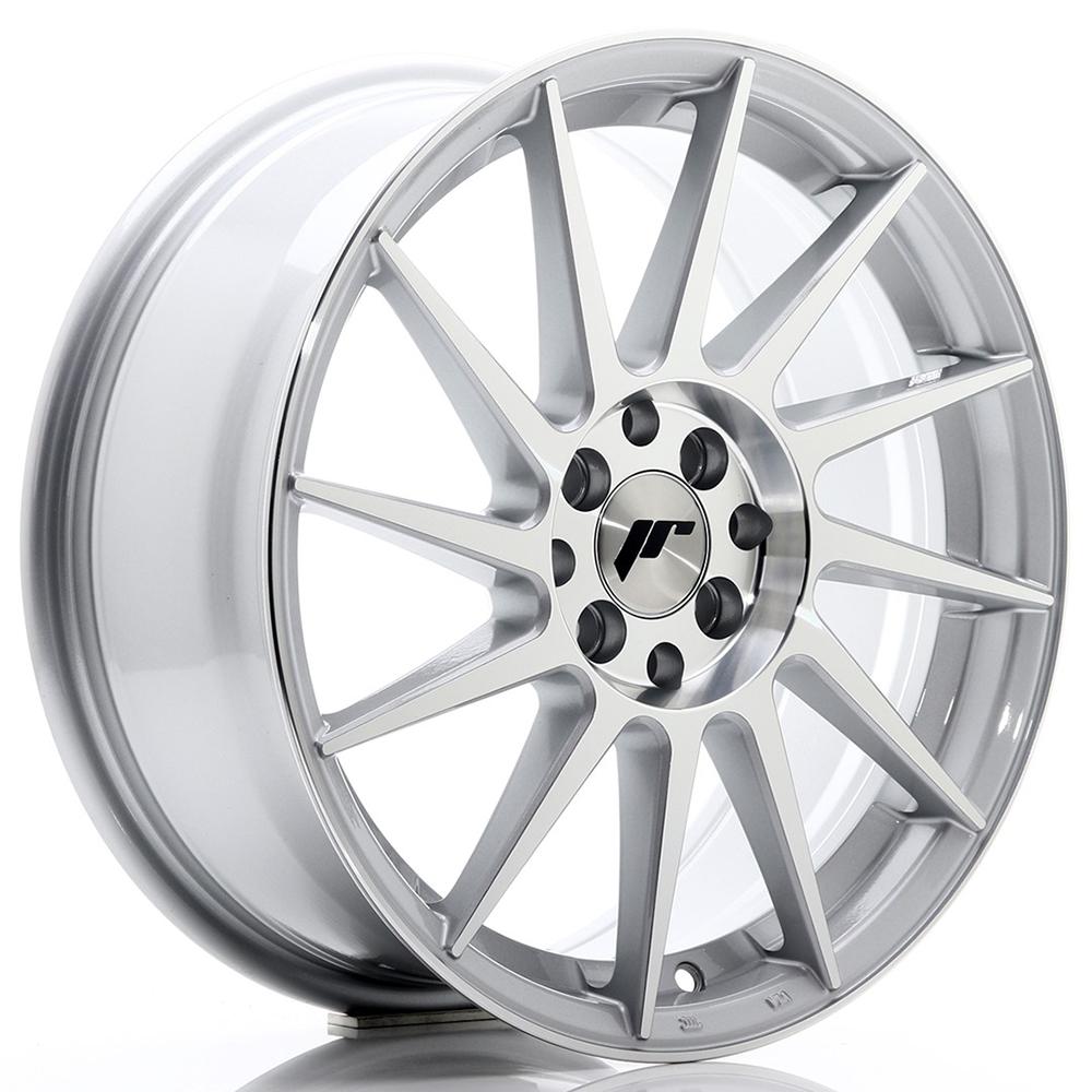 Jante JAPAN RACING JR22 8x17 pouces, entraxe 114, déport ET35, couleur ARGENT FACE POLIE
