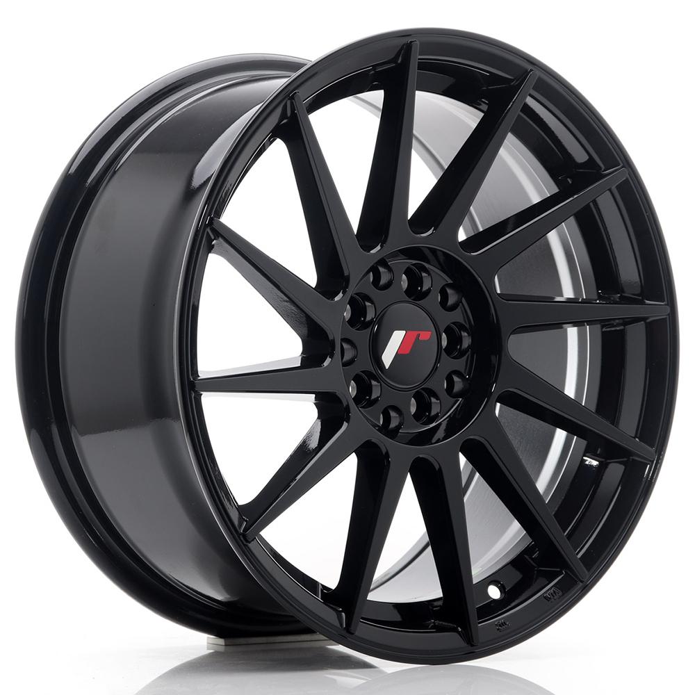 Jante JAPAN RACING JR22 7x17 pouces, entraxe 114.3, déport ET40, couleur NOIR BRILLANT 