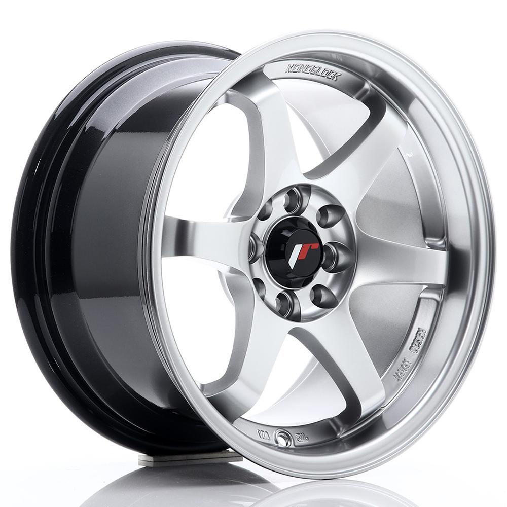 Jante JAPAN RACING JR3 8x15 pouces, entraxe 108, déport ET25, couleur HYPER SILVER