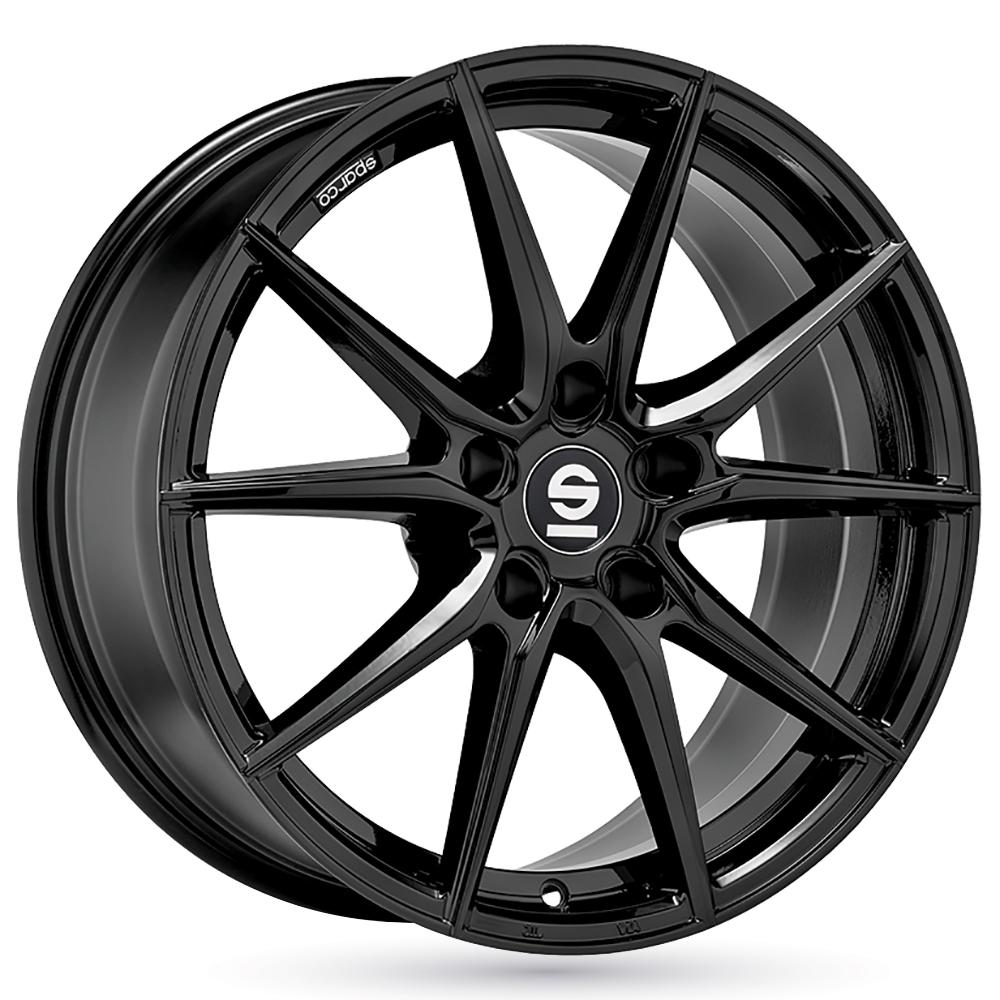 Jante SPARCO DRS 8x18 pouces, entraxe 108, déport ET50, couleur NOIR BRILLANT 