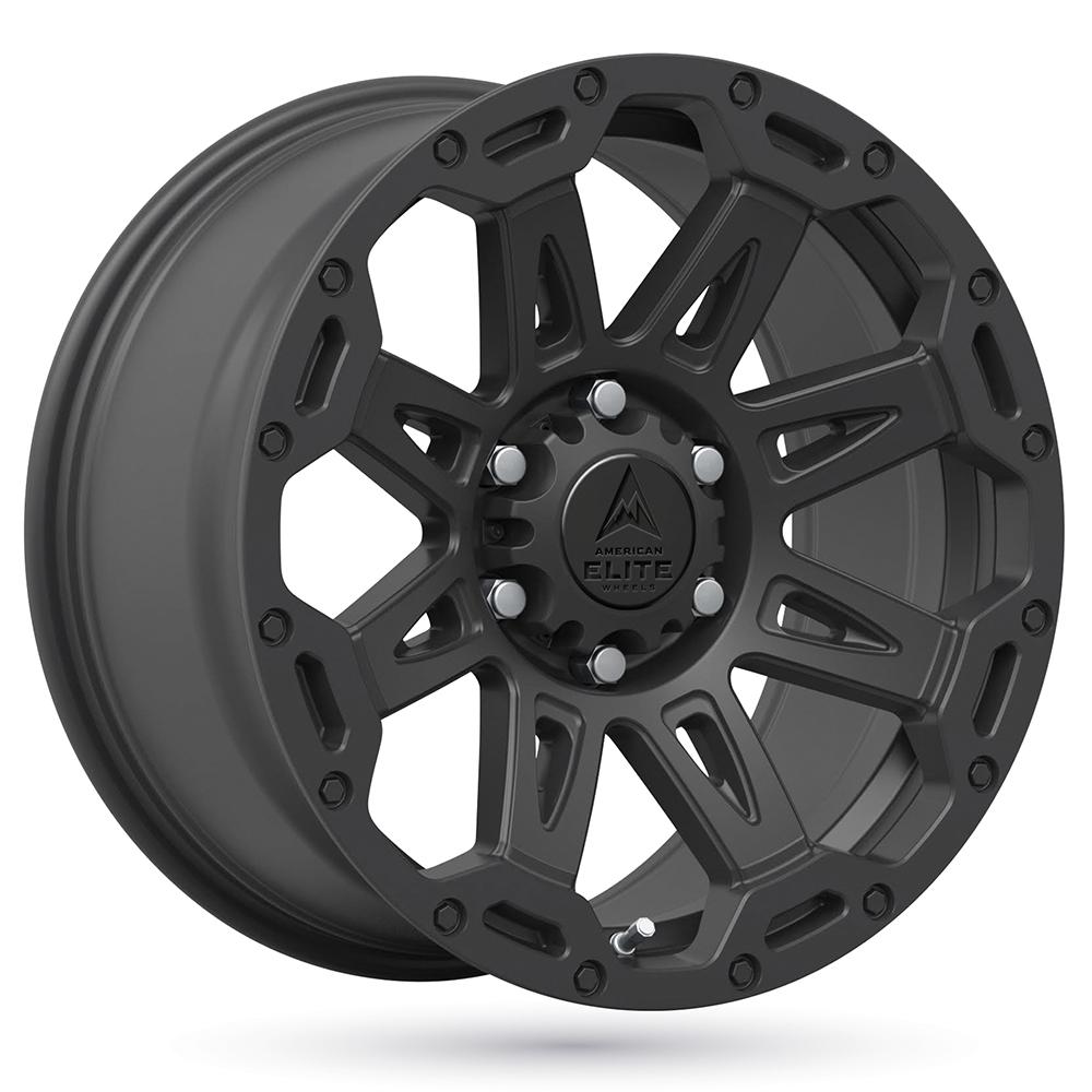 Jante AMERICAN ELITE WHEELS EAGLE 9x18 pouces, entraxe 127, déport ET0, couleur NOIR MAT