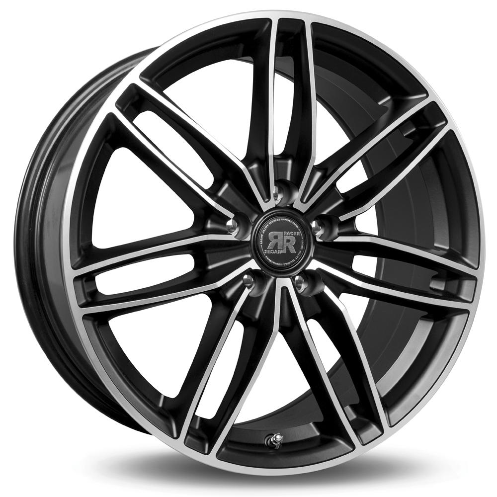 Jante RACER EDITION 7x17 pouces, entraxe 120, déport ET35, couleur NOIR SATIN FACE POLIE