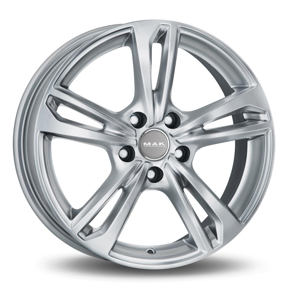Jante MAK EMBLEMA 6x15 pouces, entraxe 108, déport ET38, couleur ARGENT