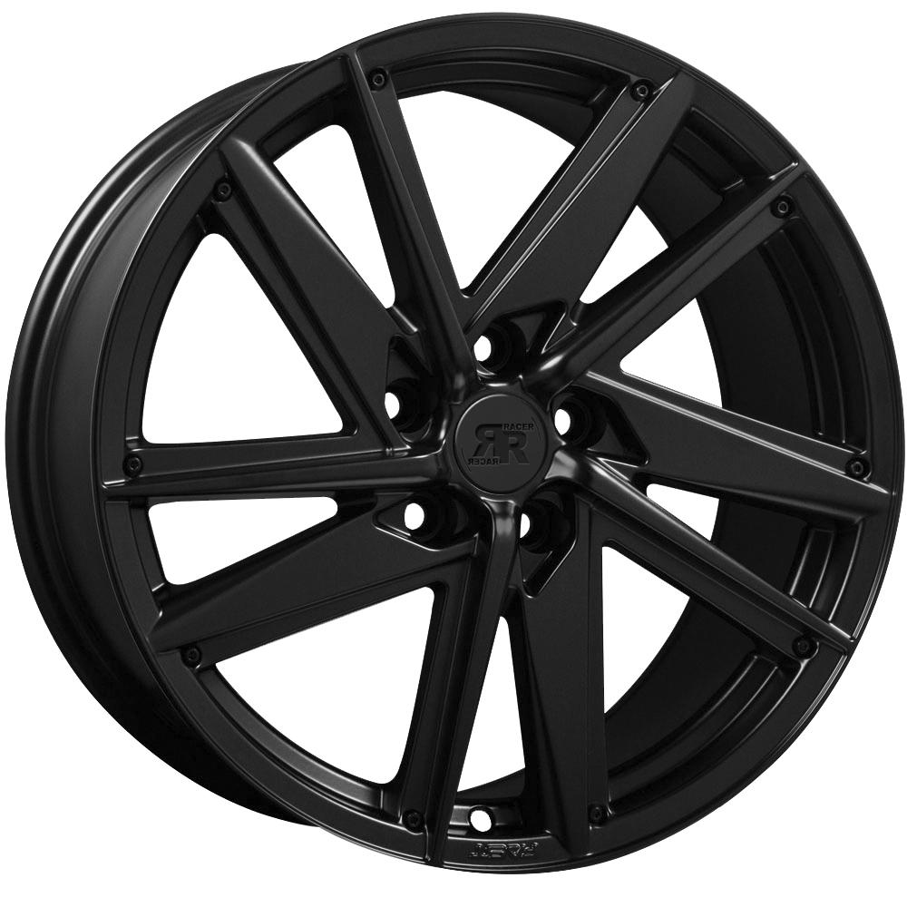 Jante RACER EV01 6x17 pouces, entraxe 114, déport ET45, couleur NOIR MAT