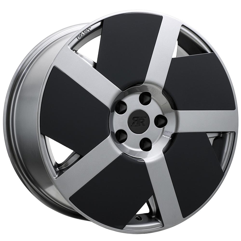 Jante RACER EV02 7x19 pouces, entraxe 114, déport ET40, couleur GRIS