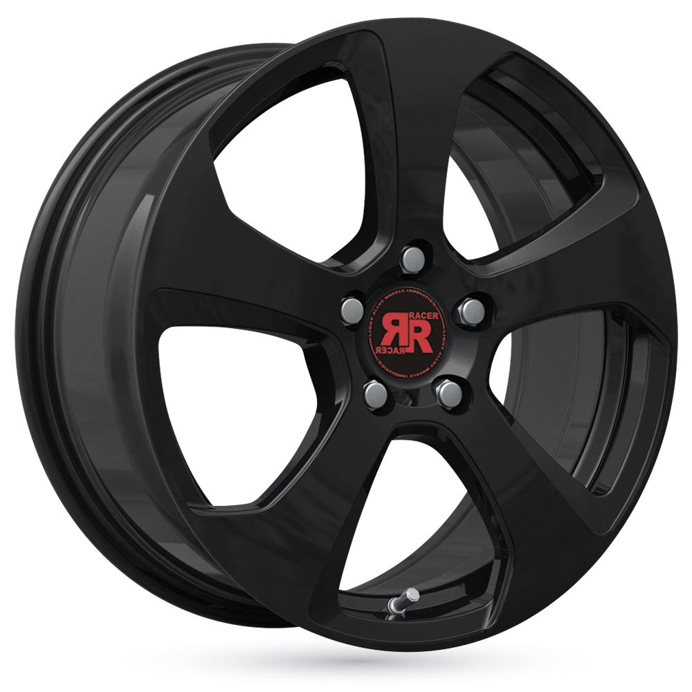 Jante RACER FIVE 7x17 pouces, entraxe 112, déport ET42, couleur NOIR BRILLANT