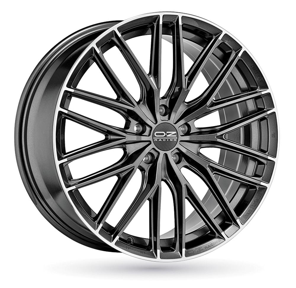 Jante OZ GRAN TURISMO HLT 8.5x20 pouces, entraxe 114.3, déport ET45, couleur GRAPHITE BORD POLI