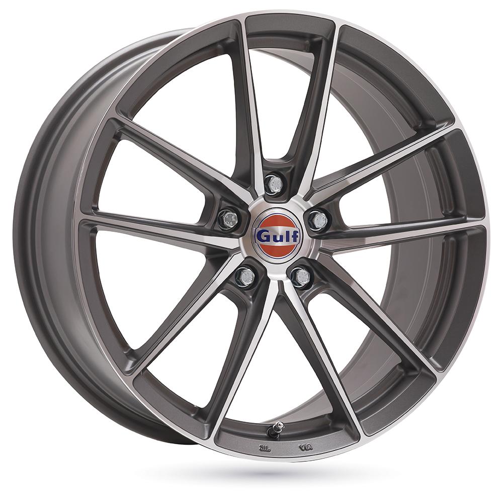 Jante GULF GT-3 8.5x19 pouces, entraxe 112, déport ET45, couleur GRIS SATIN FACE POLIE