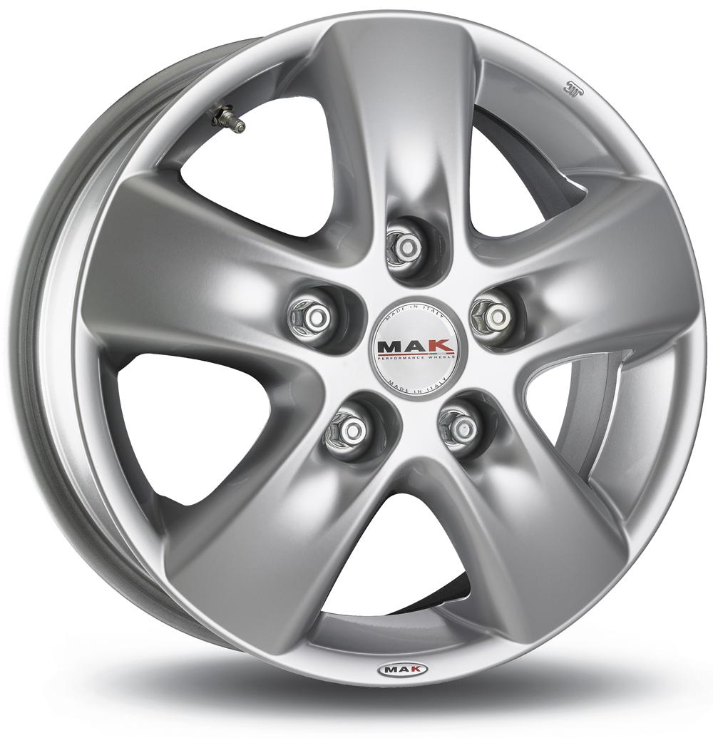 Jante MAK HD 6.5x15 pouces, entraxe 118, déport ET65, couleur CHROME LOOK