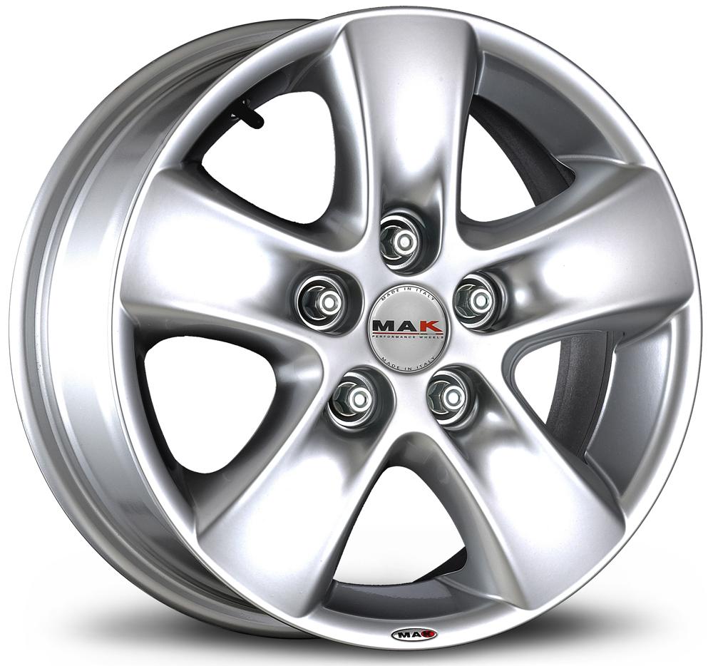 Jante MAK HD 6.5x16 pouces, entraxe 130, déport ET50, couleur CHROME LOOK