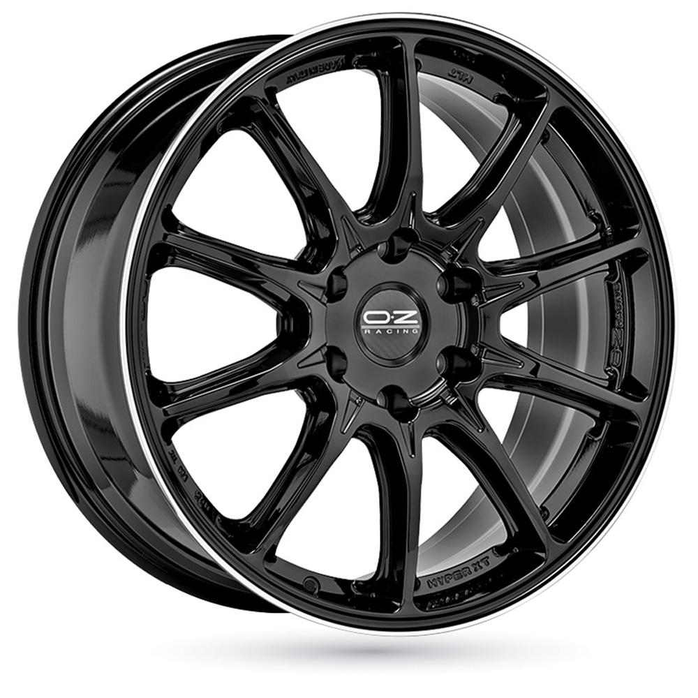 Jante OZ HYPER XT HLT OFFROAD 9x20 pouces, entraxe 139.7, déport ET38, couleur NOIR BRILLANT BORD POLI