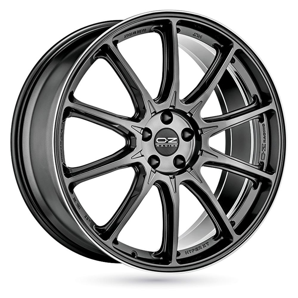 Jante OZ HYPER XT HLT 9.5x20 pouces, entraxe 112, déport ET52, couleur GRAPHITE FONCE BORD POLI 