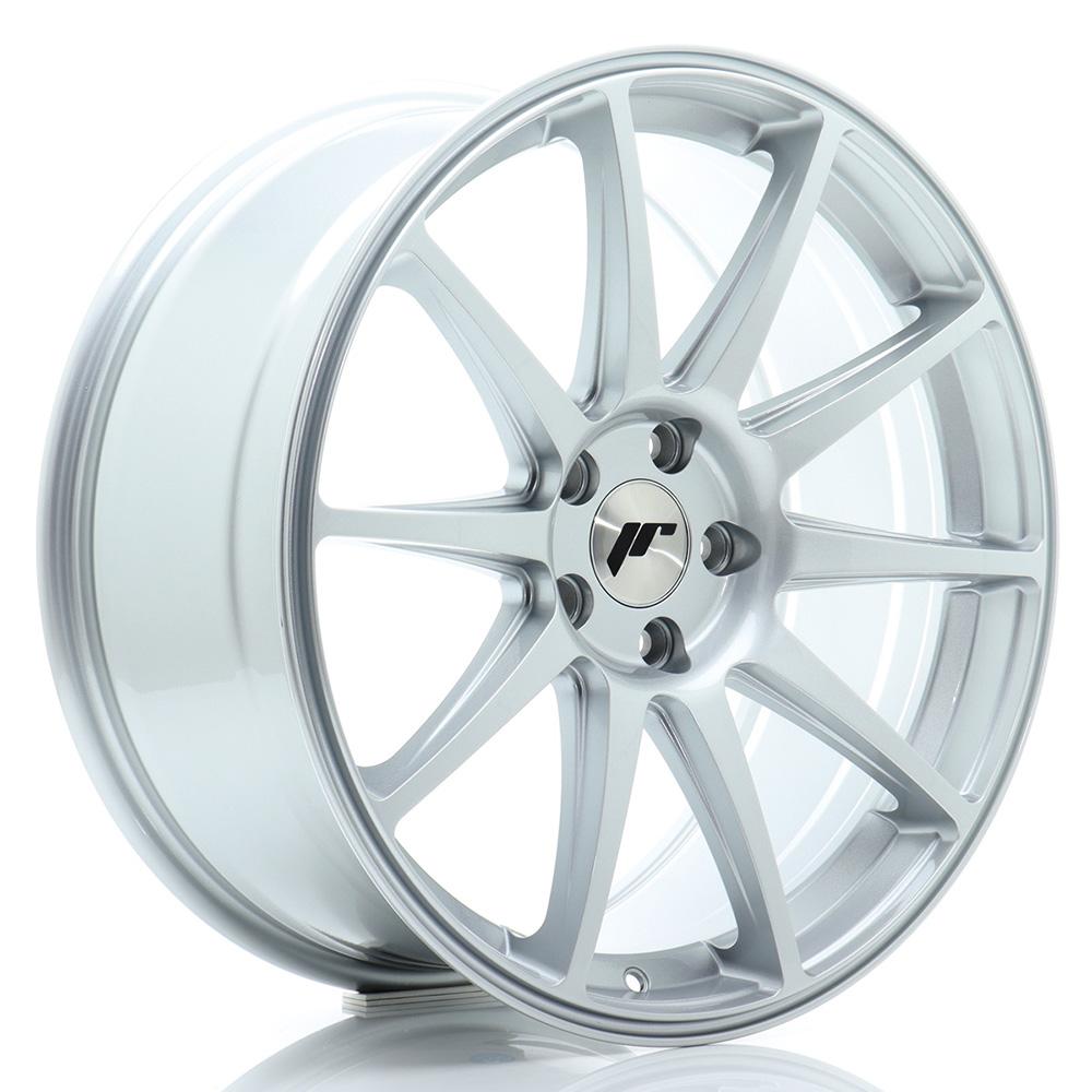 Jante JAPAN RACING JR11 7.5x18 pouces, entraxe 114.3, déport ET40, couleur ARGENT FACE POLIE - Jante non percée - Livraison + 72H