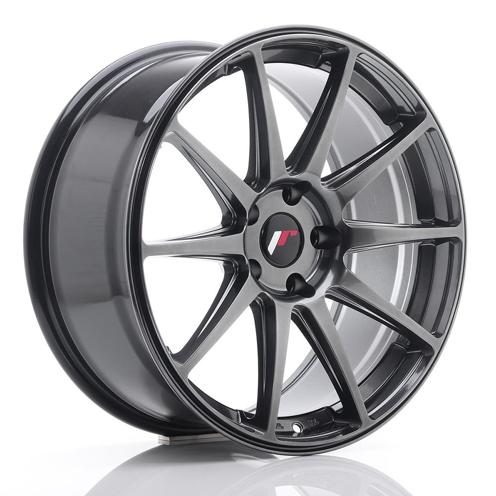 Jante JAPAN RACING JR11 7.5x18 pouces, entraxe 114.3, déport ET40, couleur HYPER BLACK - Jante non percée - Livraison + 72H