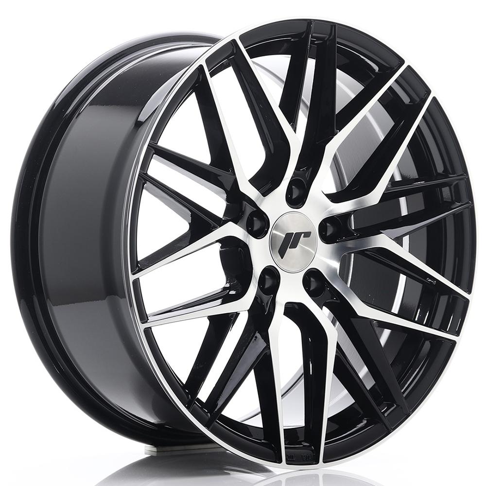 Jante JAPAN RACING JR28 7x17 pouces, entraxe 112, déport ET40, couleur NOIR BRILLANT FACE POLIE