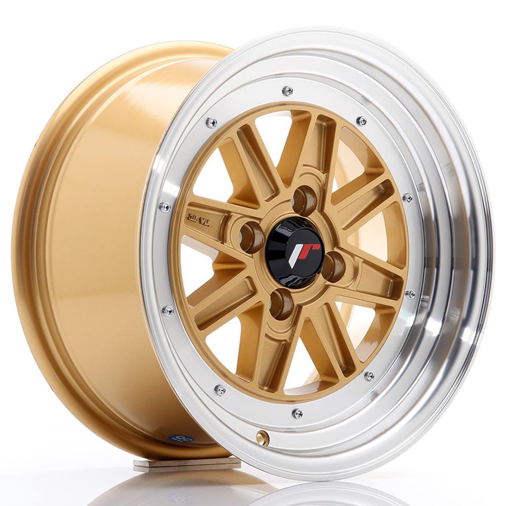 Jante JAPAN RACING JR31 7x15 pouces, entraxe 100, déport ET20, couleur OR BORD POLI