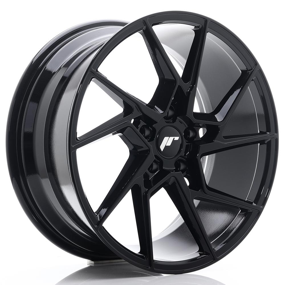 Jante JAPAN RACING JR33 9x19 pouces, entraxe 120, déport ET35, couleur NOIR BRILLANT