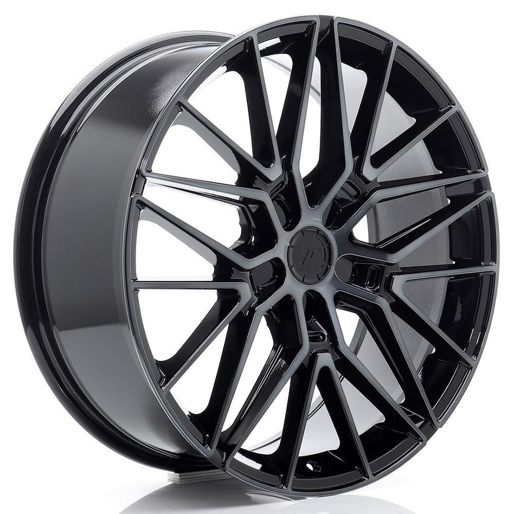 Jante JAPAN RACING JR38 10x20 pouces, entraxe 120, déport ET35, couleur NOIR BROSSE FACE POLIE NOIRE - Jante non percée - Livraison + 72H
