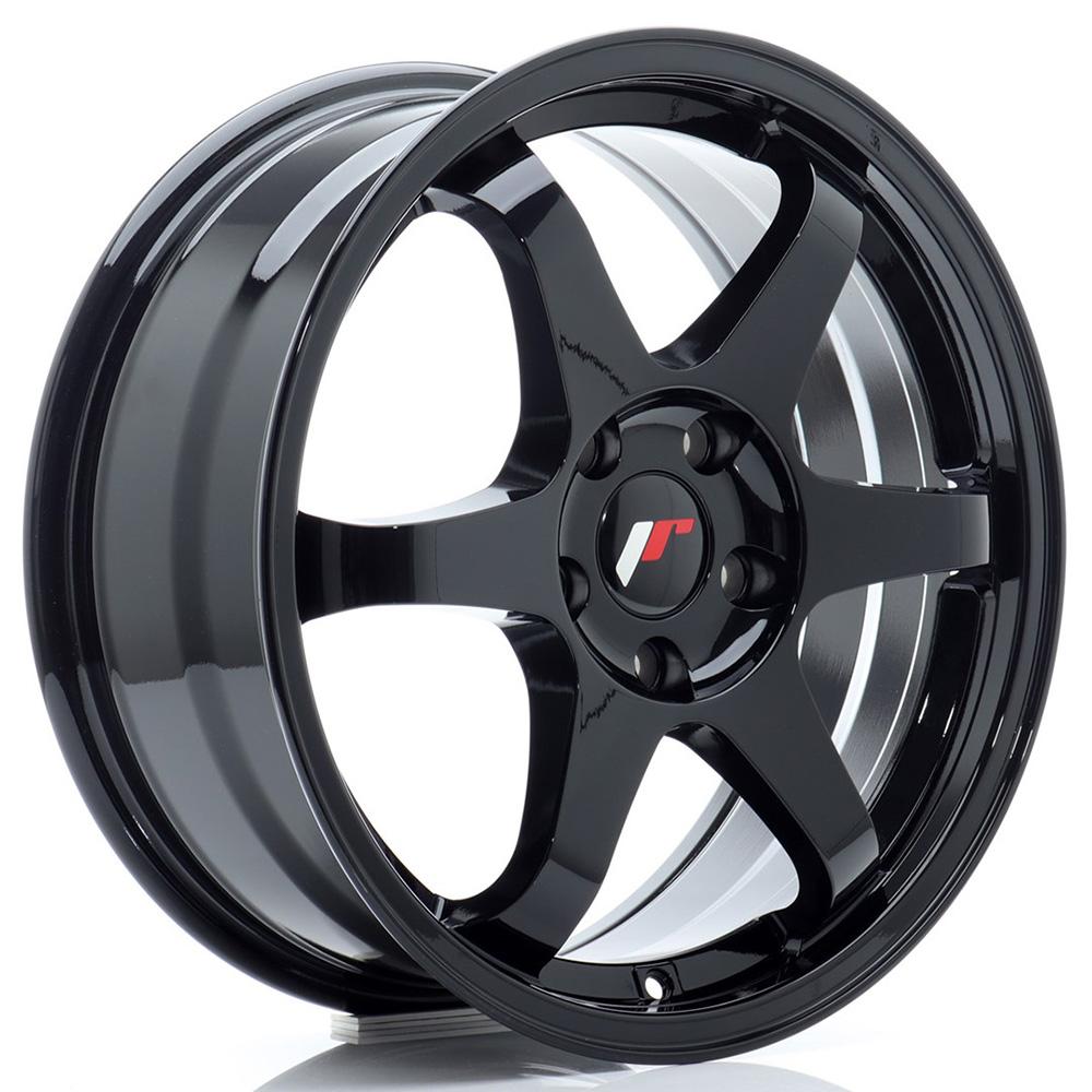 Jante JAPAN RACING JR3 8.5x19 pouces, entraxe 120, déport ET40, couleur NOIR BRILLANT  - Jante non percée - Livraison + 72H
