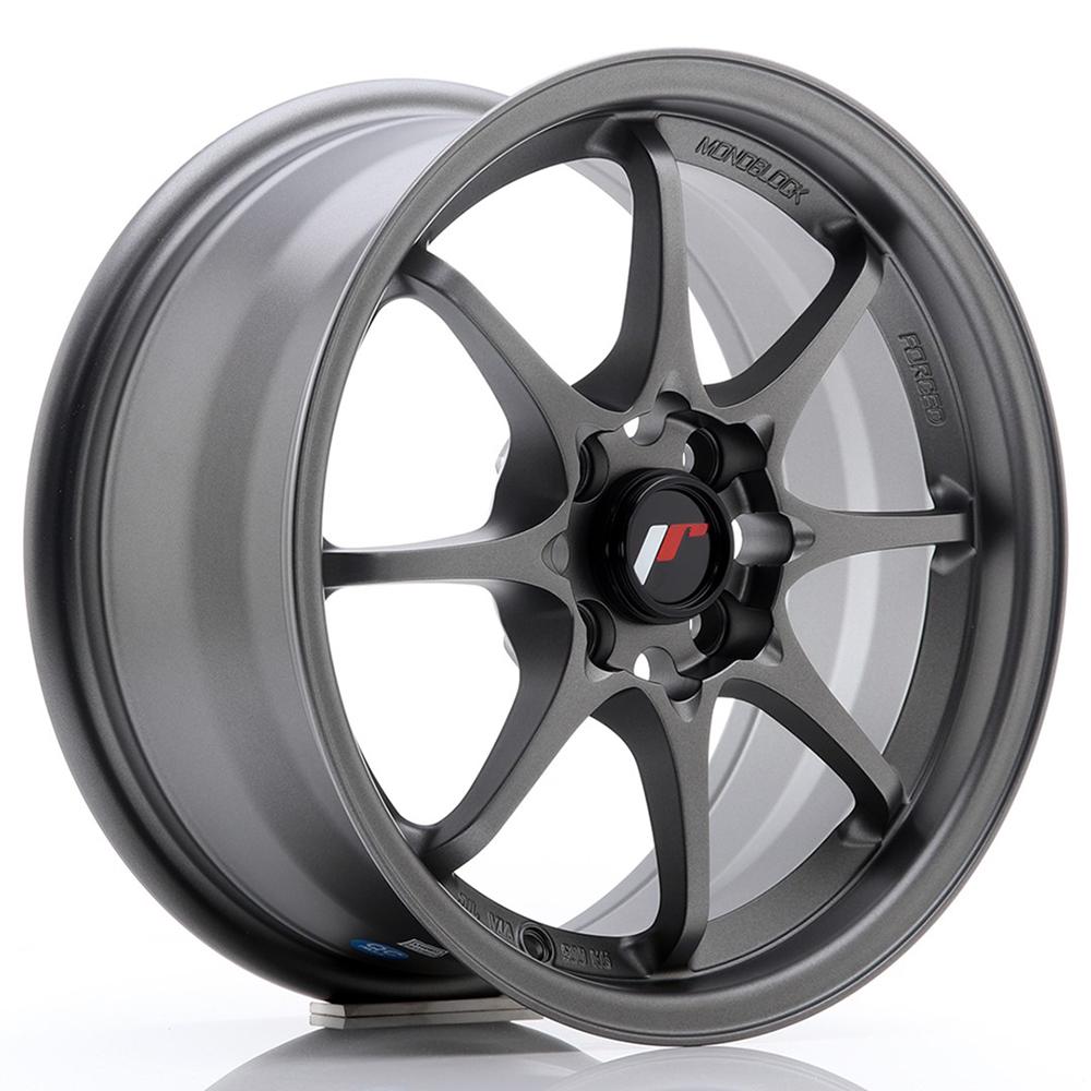 Jante JAPAN RACING JR5 7x15 pouces, entraxe 100, déport ET35, couleur GRIS MAT