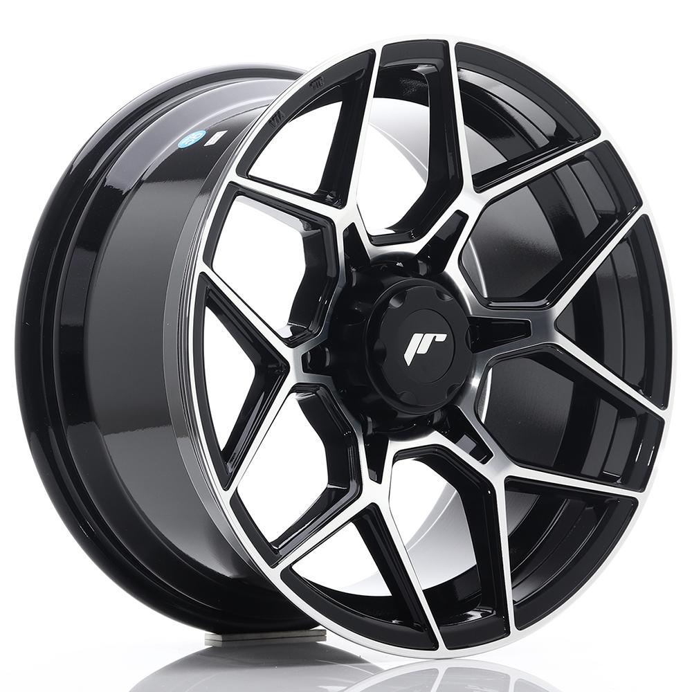Jante JAPAN RACING JRX9 9x18 pouces, entraxe 114, déport ET18, couleur NOIR BRILLANT FACE POLIE