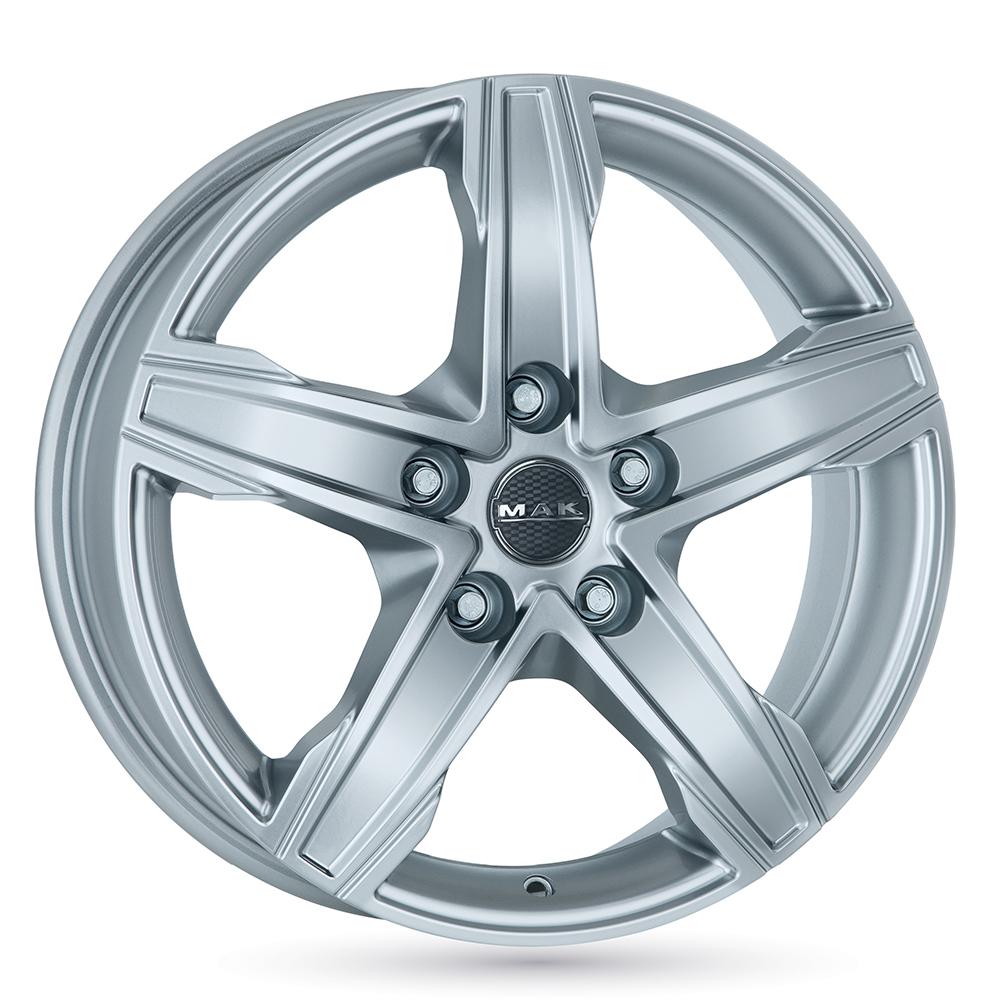 Jante MAK KING5 7.5x17 pouces, entraxe 130, déport ET55, couleur ARGENT
