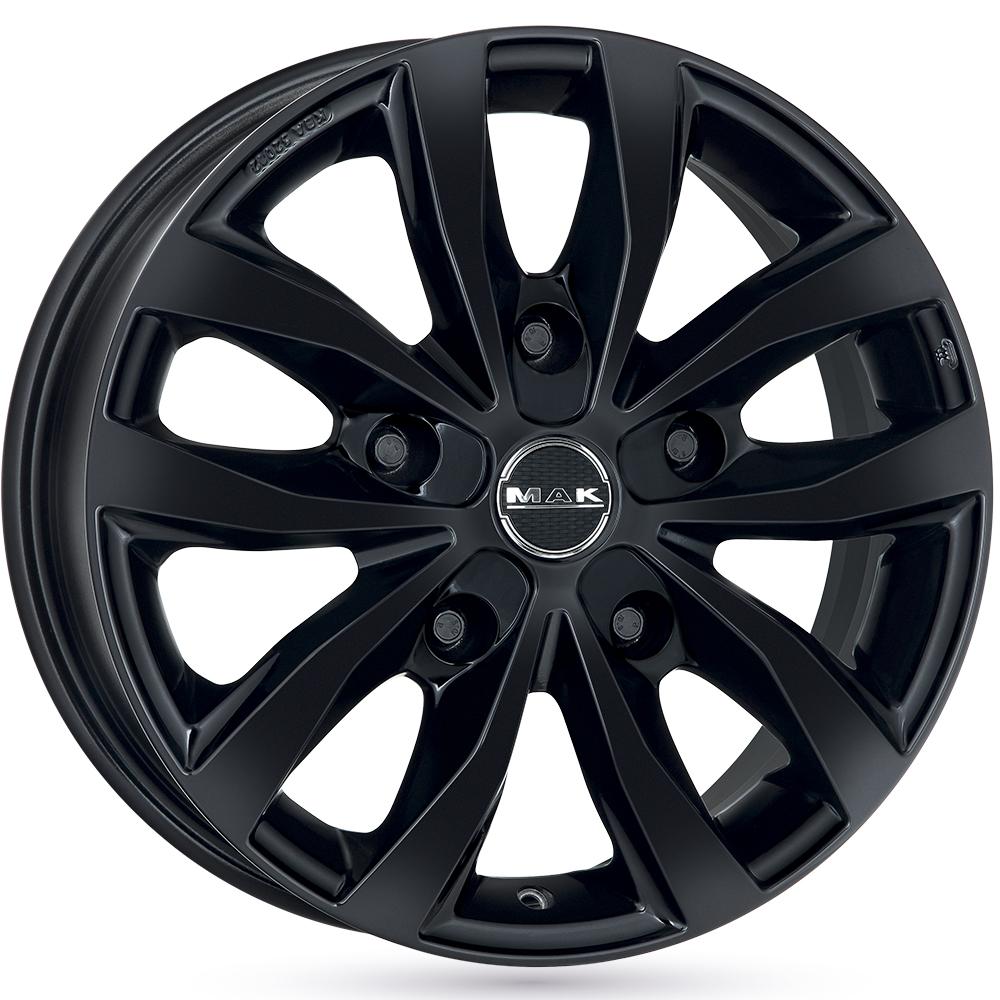 Jante MAK LOAD5 6.5x15 pouces, entraxe 118, déport ET55, couleur NOIR BRILLANT