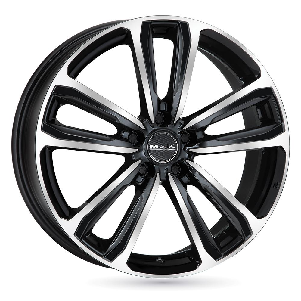 Jante MAK MAGMA 7x18 pouces, entraxe 108, déport ET35, couleur NOIR FACE POLIE