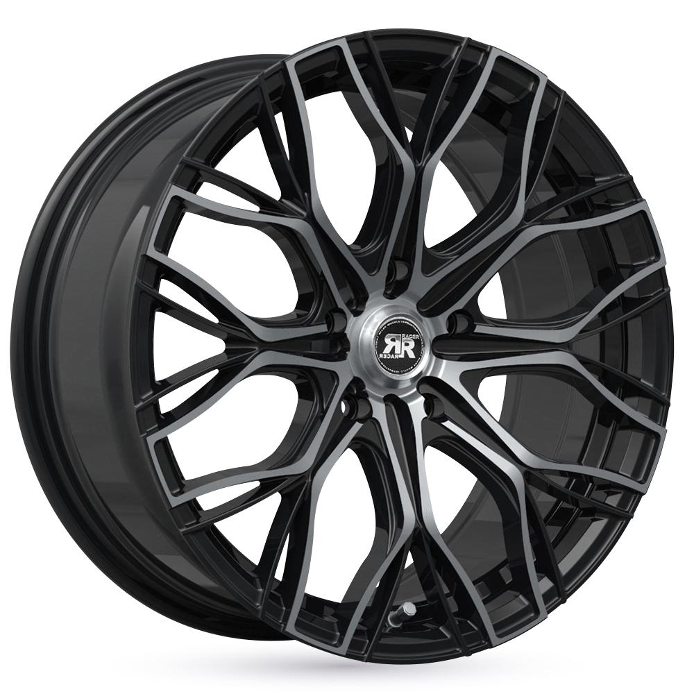 Jante RACER MATRIX 7x17 pouces, entraxe 108, déport ET25, couleur NOIR BRILLANT FACE POLIE