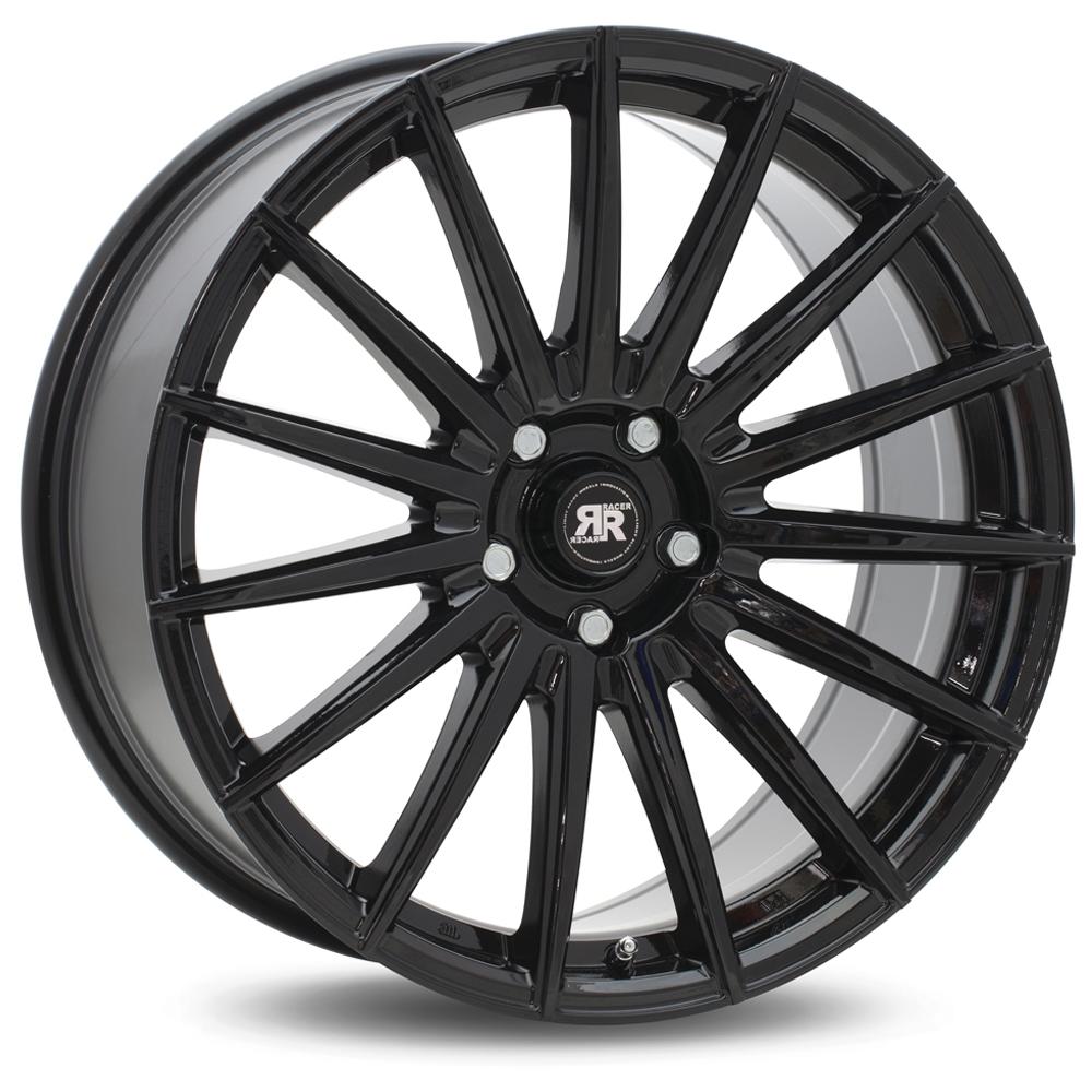 Jante RACER MONZA 7.5x17 pouces, entraxe 112, déport ET40, couleur NOIR BRILLANT 