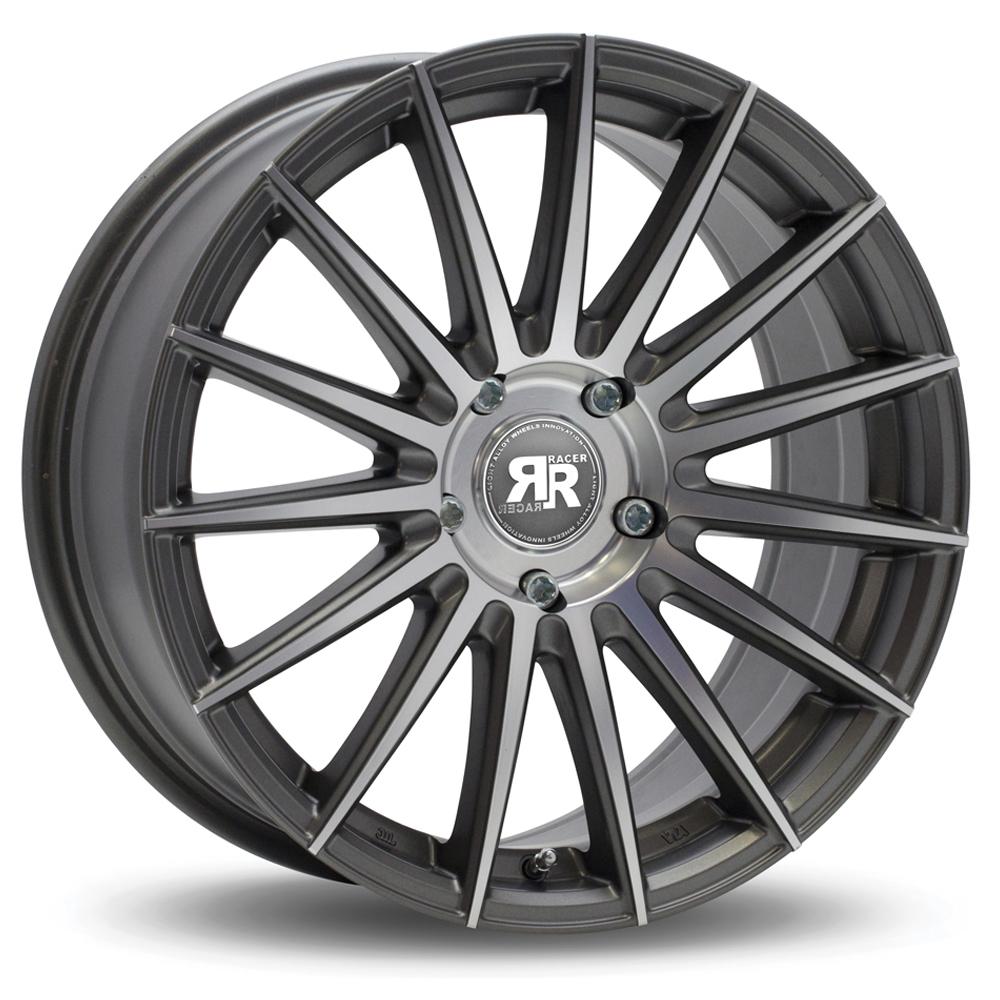 Jante RACER MONZA 6x15 pouces, entraxe 108, déport ET25, couleur GRIS FACE POLIE