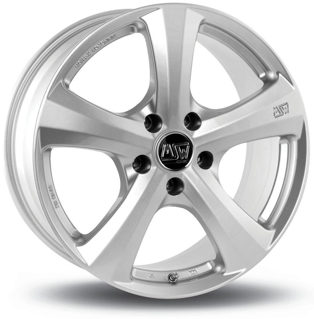 Jante MSW MSW19 6x14 pouces, entraxe 100, déport ET38, couleur ARGENT