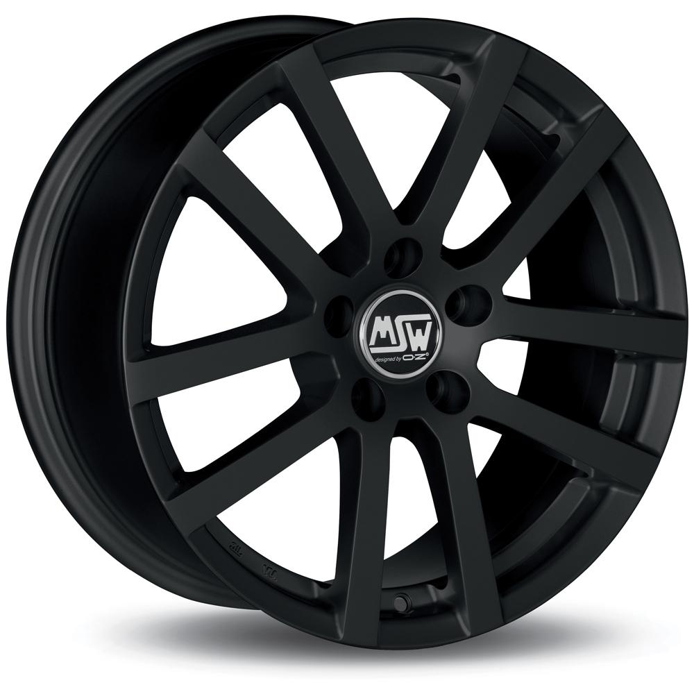 Jante MSW MSW22 6x15 pouces, entraxe 100, déport ET38, couleur NOIR MAT