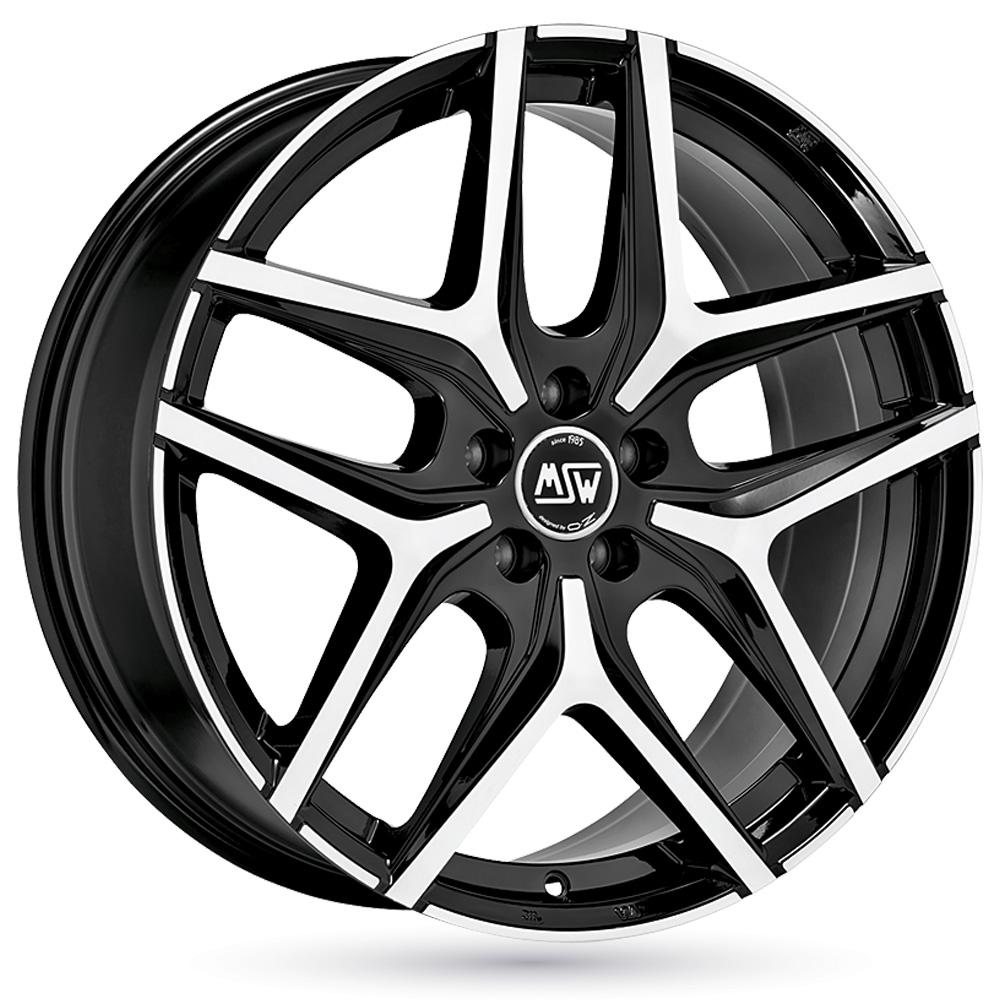 Jante MSW MSW40 8.5x20 pouces, entraxe 114.3, déport ET45, couleur NOIR FACE POLIE