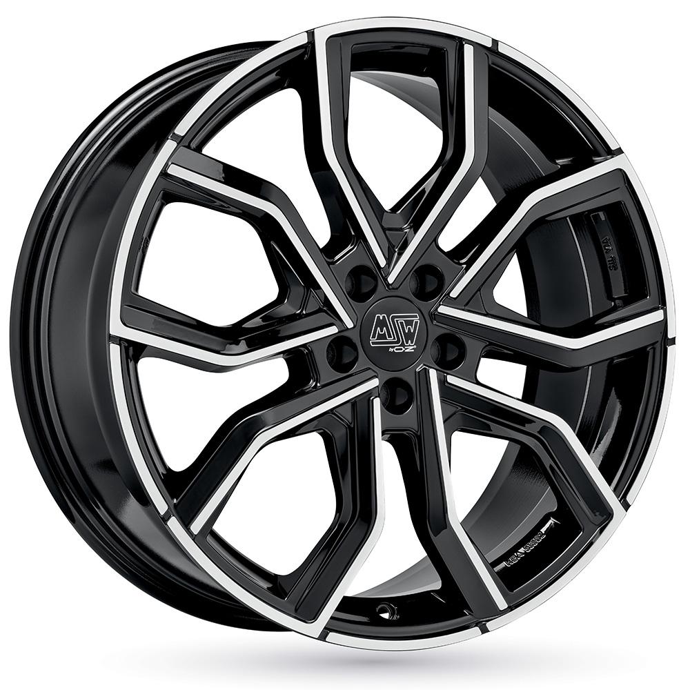 Jante MSW MSW41 8x19 pouces, entraxe 108, déport ET45, couleur NOIR BRILLANT FACE POLIE