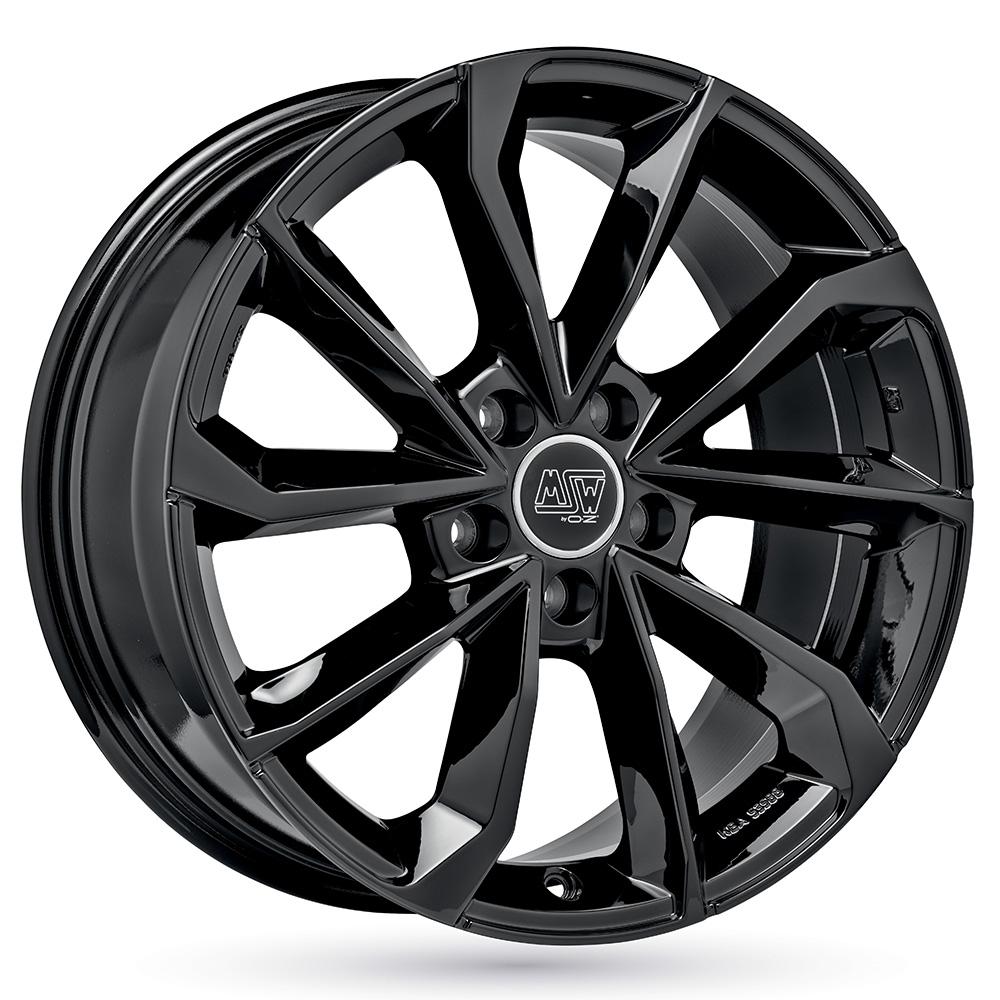 Jante MSW MSW42 7.5x17 pouces, entraxe 108, déport ET45, couleur NOIR BRILLANT 
