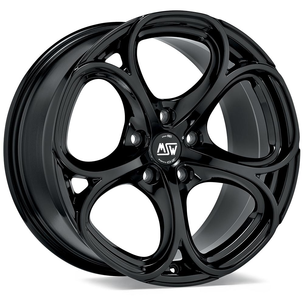 Jante MSW MSW82 8x19 pouces, entraxe 110, déport ET33, couleur NOIR BRILLANT 