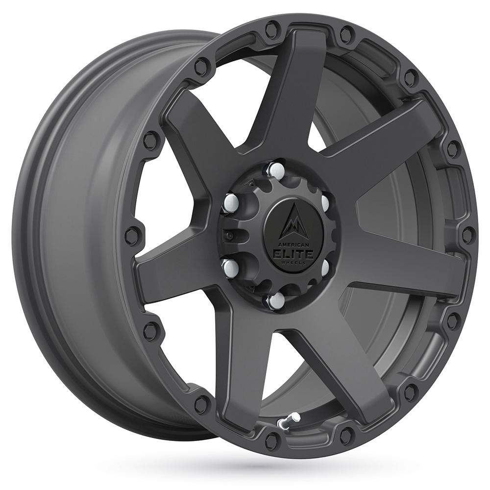 Jante AMERICAN ELITE WHEELS PEACEMAKER 9x17 pouces, entraxe 139.7, déport ET12, couleur NOIR MAT