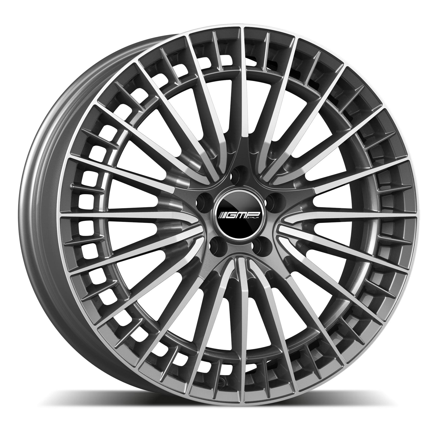 Jante GMP QSTAR 8x18 pouces, entraxe 112, déport ET35, couleur GRIS FACE POLIE