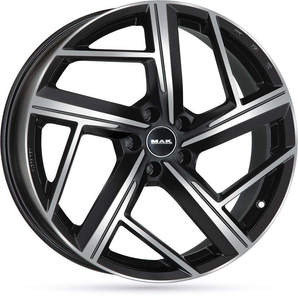 Jante MAK QVATTRO 9.5x21 pouces, entraxe 112, déport ET36, couleur NOIR FACE POLIE