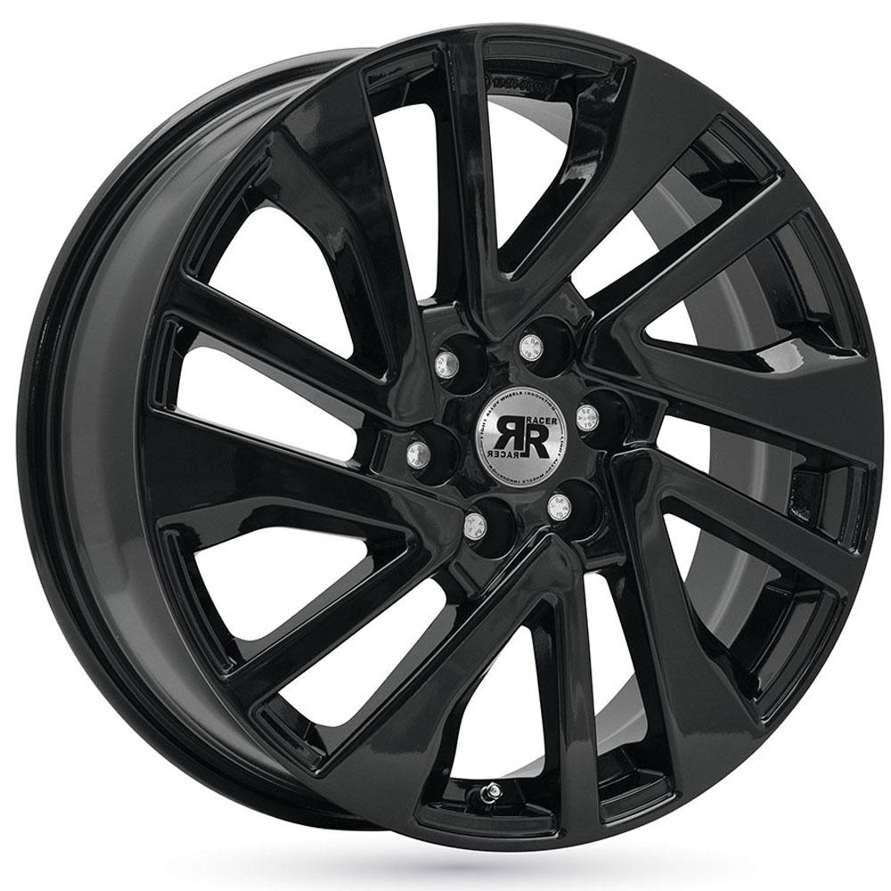 Jante RACER R-01 7x18 pouces, entraxe 114, déport ET45, couleur NOIR